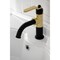 Kingston Brass KS2822KL Single-Handle Bathroom Faucet with Push Pop-Up, Matte Black/Polished Brass KS2822KL - alternate 3
